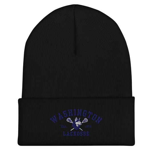 Cuffed Beanie | UW Women's Club Lacrosse | Washington Lacrosse Logo