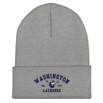 Cuffed Beanie | UW Women's Club Lacrosse | Washington Lacrosse Logo