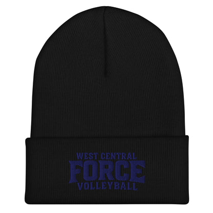 Cuffed Beanie | West Central Force Volleyball | Blue Logo
