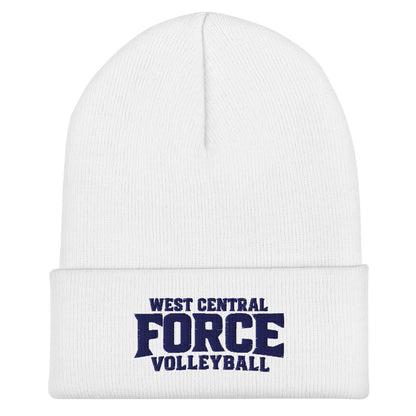 Cuffed Beanie | West Central Force Volleyball | Blue Logo