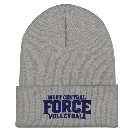 Cuffed Beanie | West Central Force Volleyball | Blue Logo