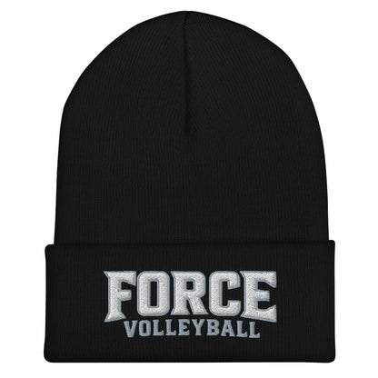 Cuffed Beanie | West Central Force Volleyball | Grey Logo