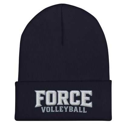 Cuffed Beanie | West Central Force Volleyball | Grey Logo