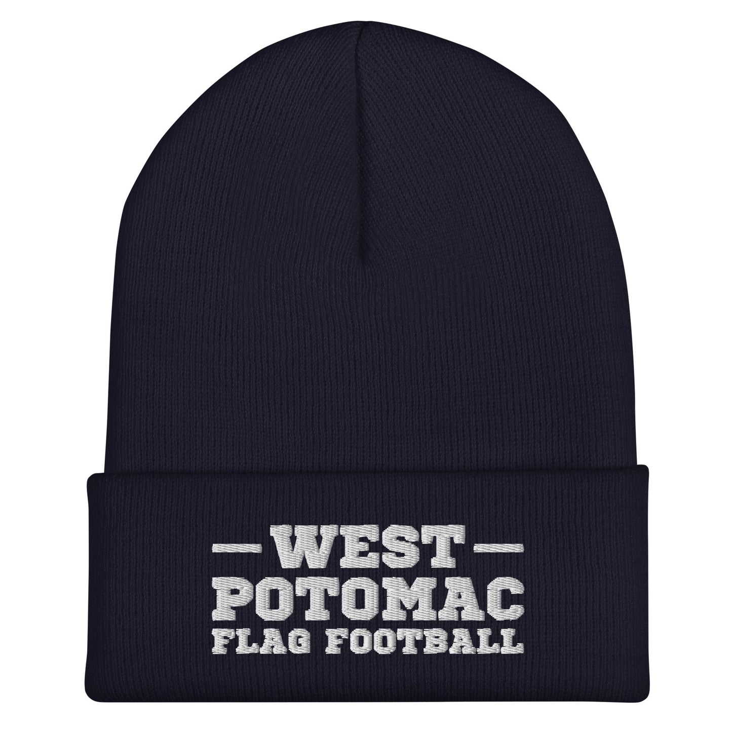 Cuffed Beanie | West Potomac Flag Football | Script Logo