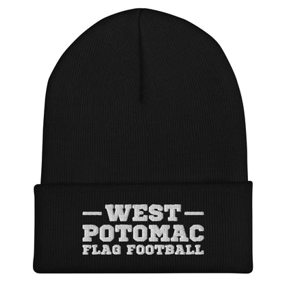 Cuffed Beanie | West Potomac Flag Football | Script Logo
