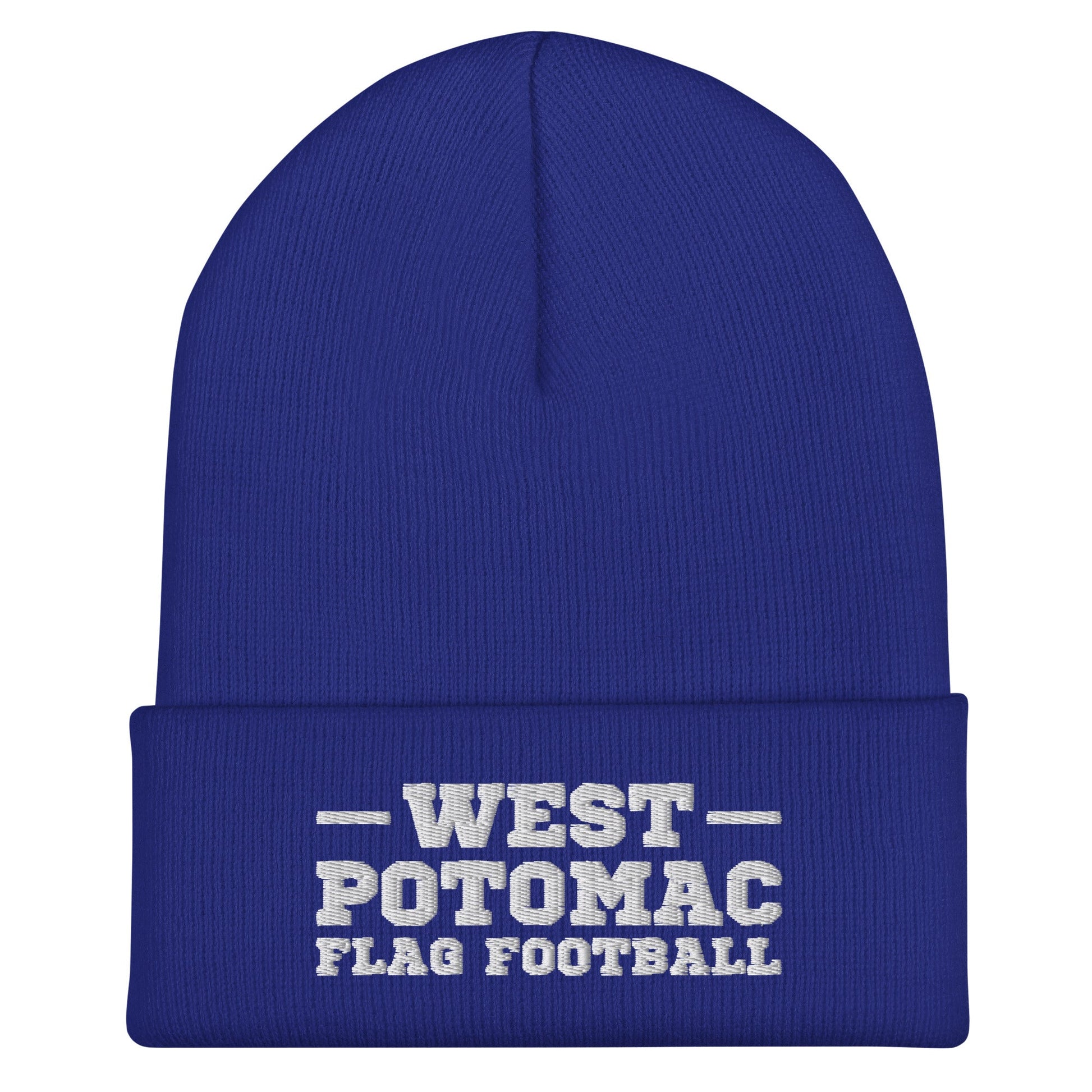 Cuffed Beanie | West Potomac Flag Football | Script Logo