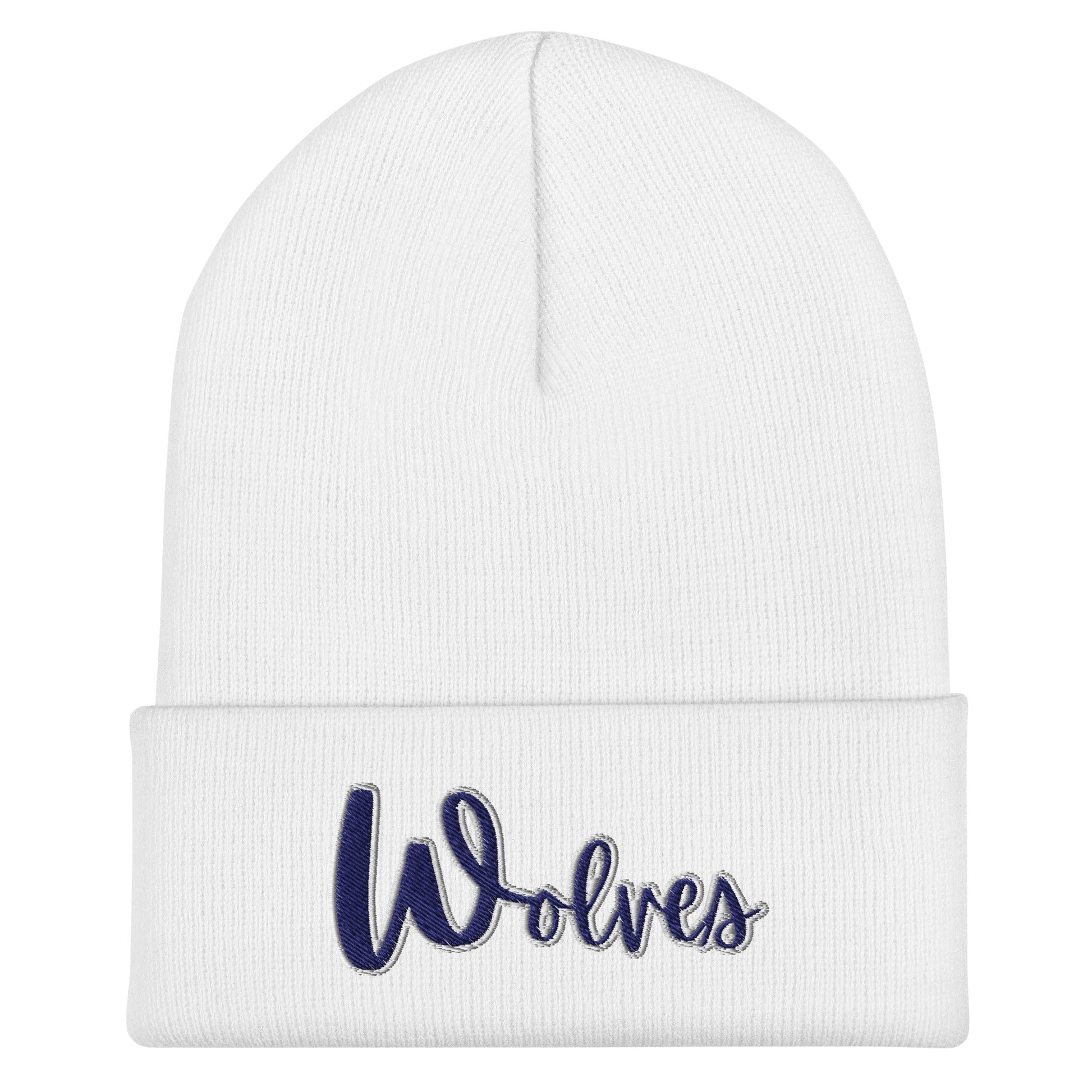 Cuffed Beanie | White Mountain School | Script Logo