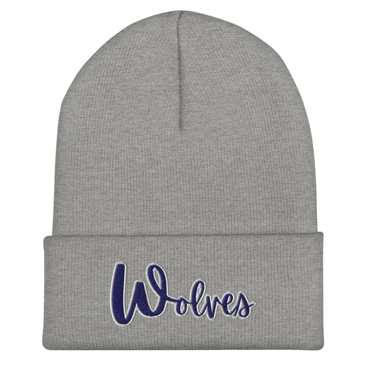 Cuffed Beanie | White Mountain School | Script Logo