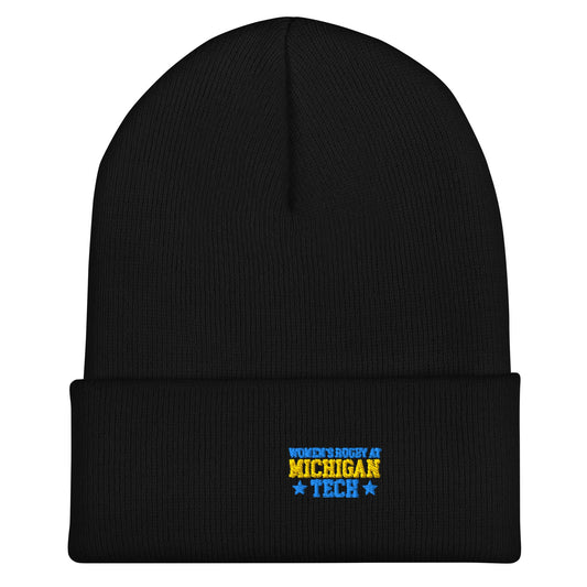 Cuffed Beanie | Women’s Rugby at Michigan Tech | Varsity Crest Logo