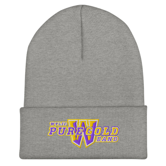 Cuffed Beanie | Wylie ISD | Pure Gold Logo