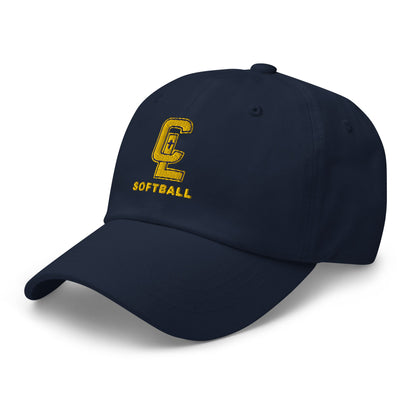Dad Hat | Crean Lutheran Softball | Gold CL Softball Logo