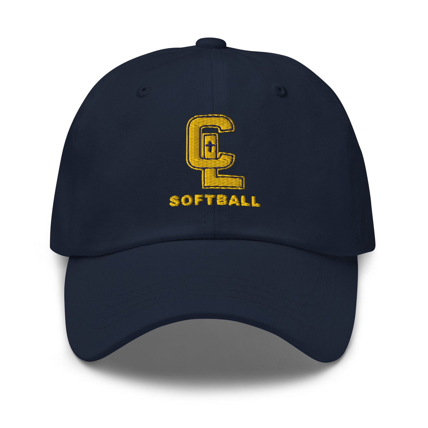 Dad Hat | Crean Lutheran Softball | Gold CL Softball Logo