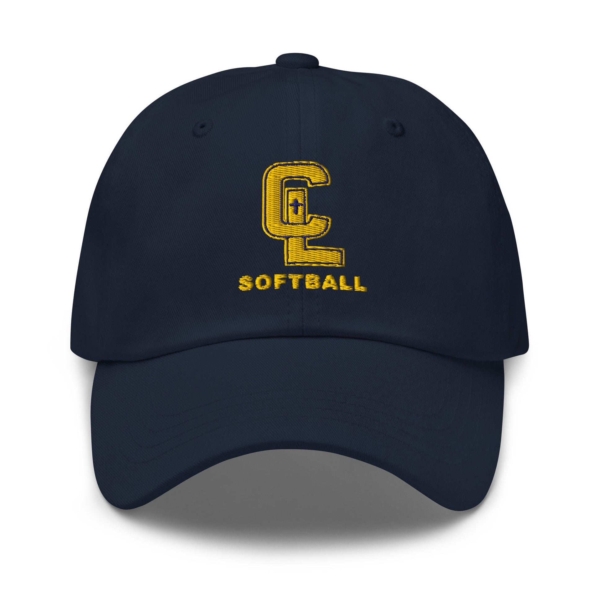 Dad Hat | Crean Lutheran Softball | Gold CL Softball Logo