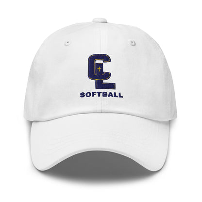Dad Hat | Crean Lutheran Softball | Navy CL Softball Logo
