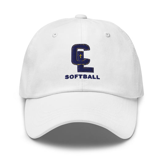 Dad Hat | Crean Lutheran Softball | Navy CL Softball Logo