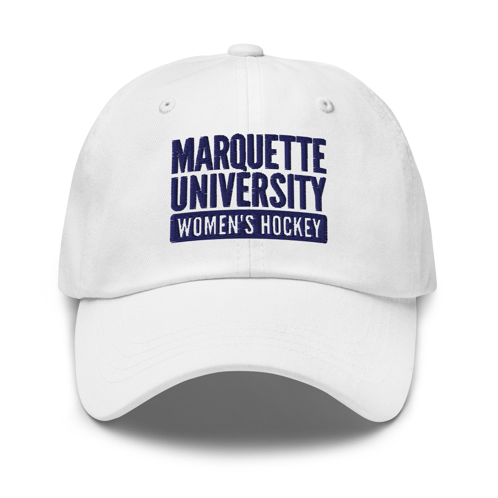 Dad Hat | Marquette University Women's Hockey | Modern Script Logo