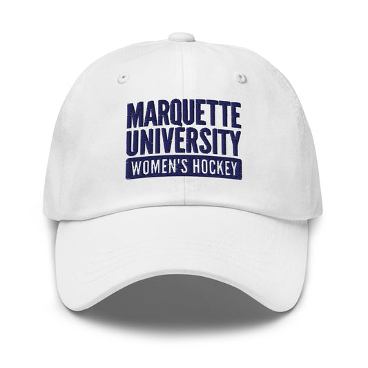 Dad Hat | Marquette University Women's Hockey | Modern Script Logo