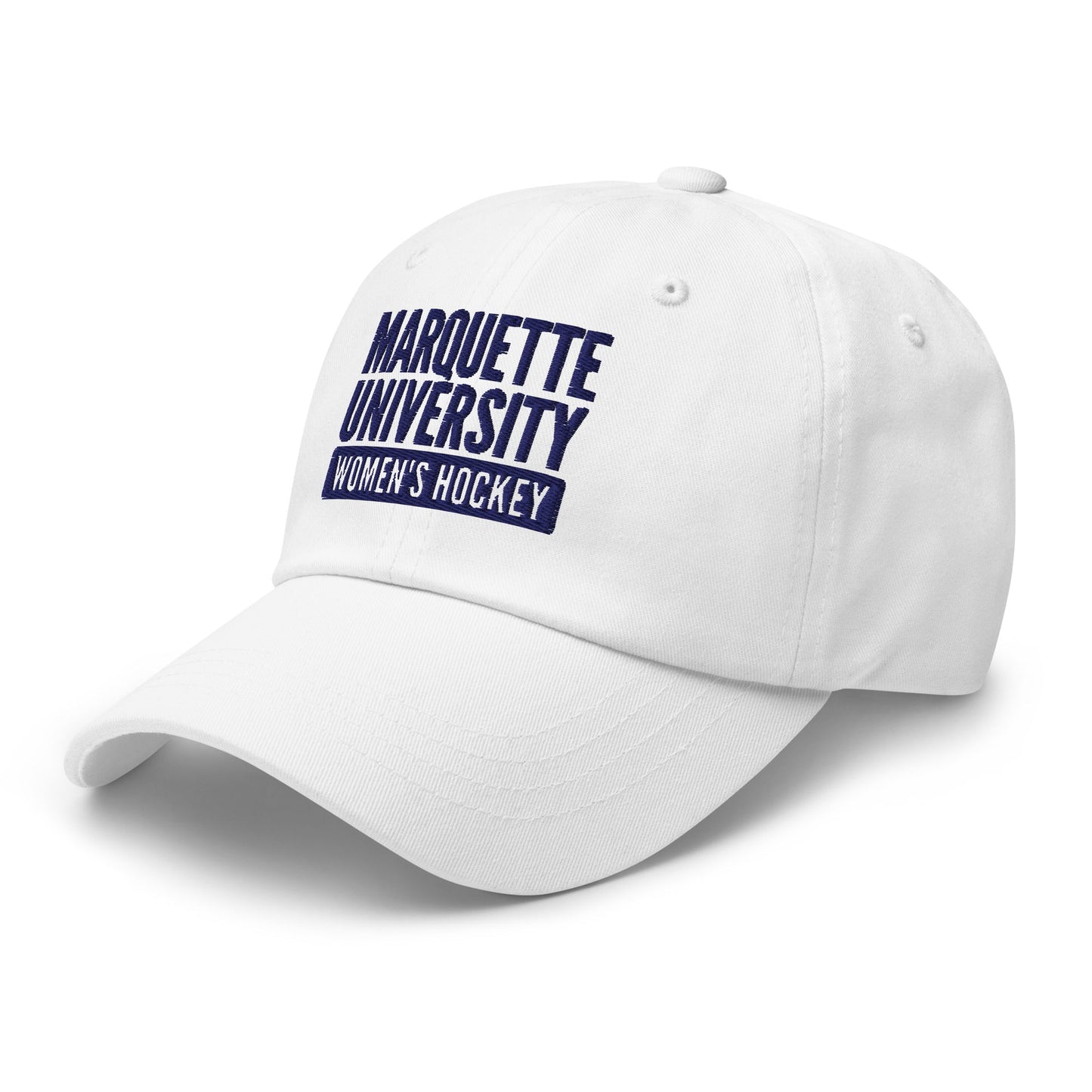 Dad Hat | Marquette University Women's Hockey | Modern Script Logo
