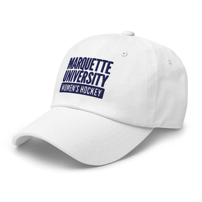 Dad Hat | Marquette University Women's Hockey | Modern Script Logo