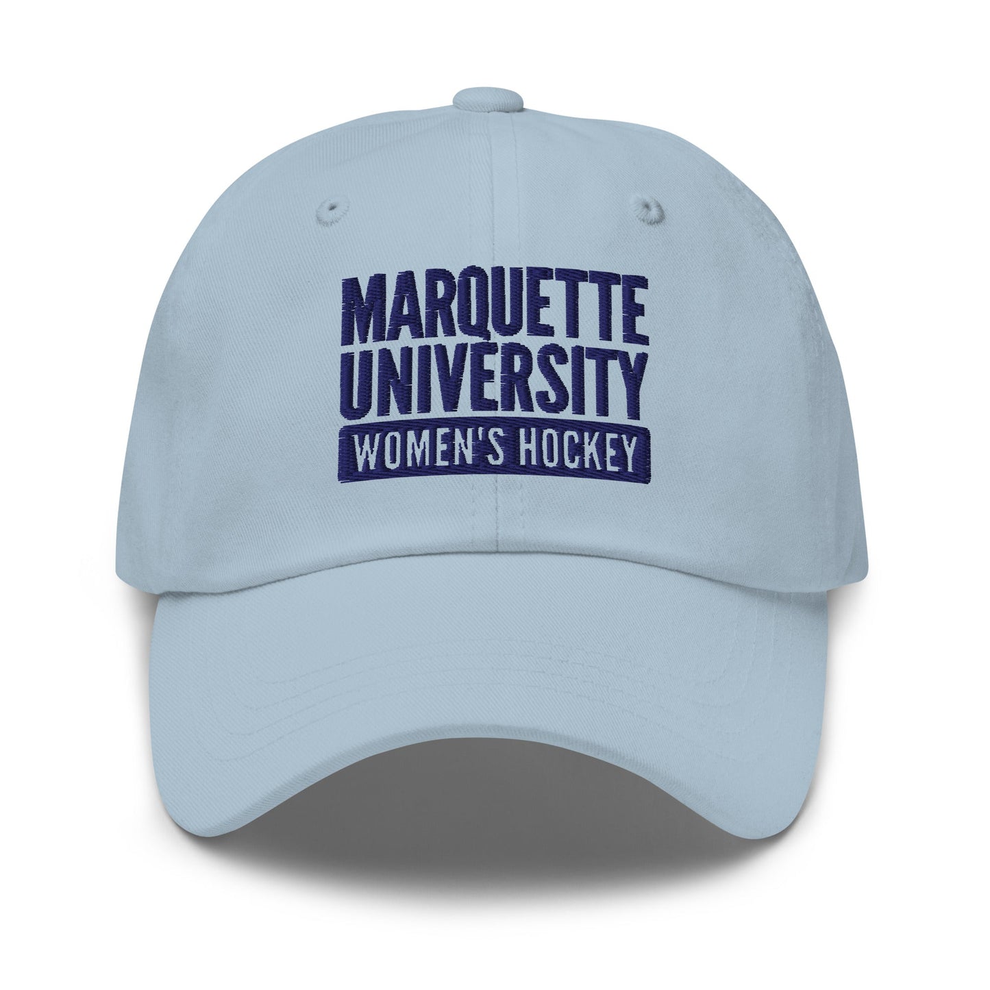 Dad Hat | Marquette University Women's Hockey | Modern Script Logo