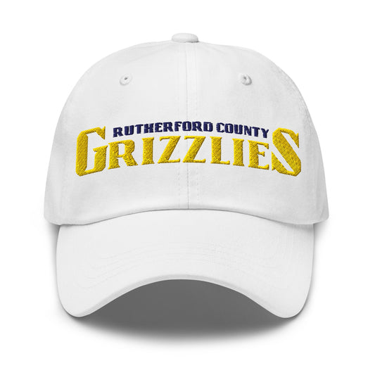 Dad Hat | Rutherford County Grizzlies Football | Script Logo