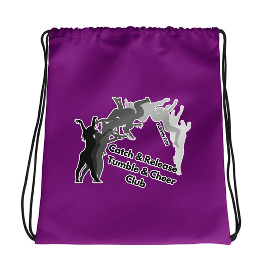 Drawstring Bag | Catch & Release Tumble & Cheer Club | Tumble Logo