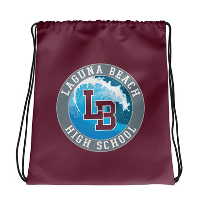 Drawstring Bag | Laguna Beach High School Wrestling | Wave Logo