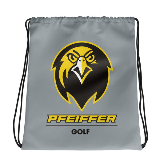 Drawstring Bag | Pfeiffer University Golf | Falcon Logo