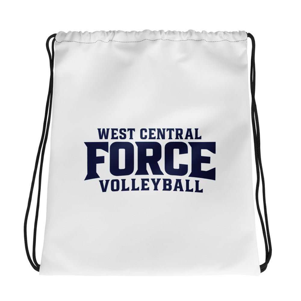 Drawstring Bag | West Central Force Volleyball | Blue Logo