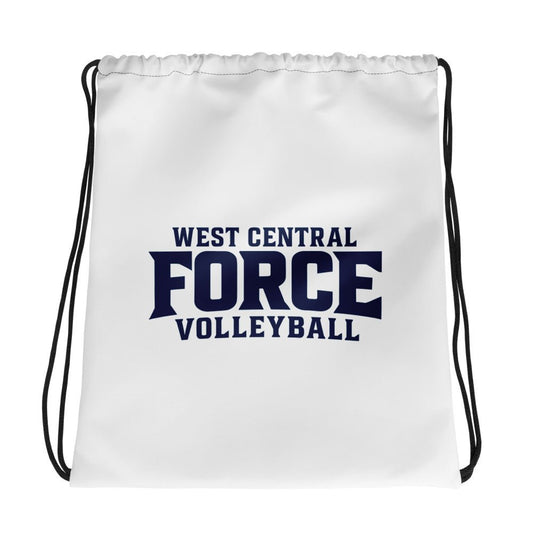 Drawstring Bag | West Central Force Volleyball | Blue Logo