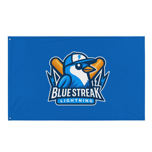 Flag | Blue Streak Lightning | Mascot Logo