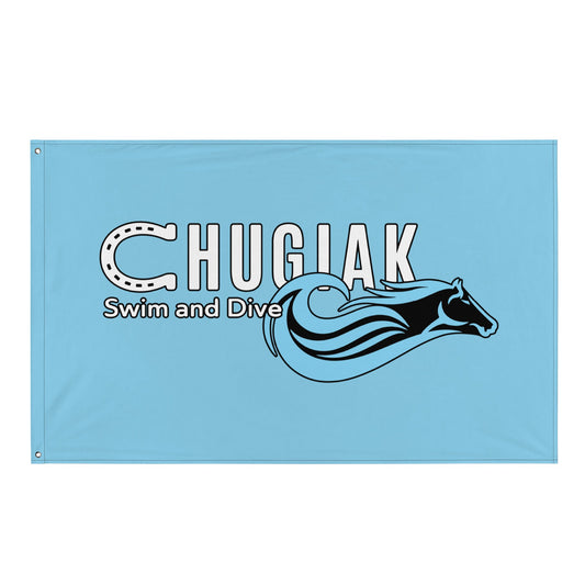Flag | Chugiak Mustang Swim & Dive | Emblem Logo