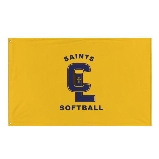 Flag | Crean Lutheran Softball | Navy CL Softball Logo
