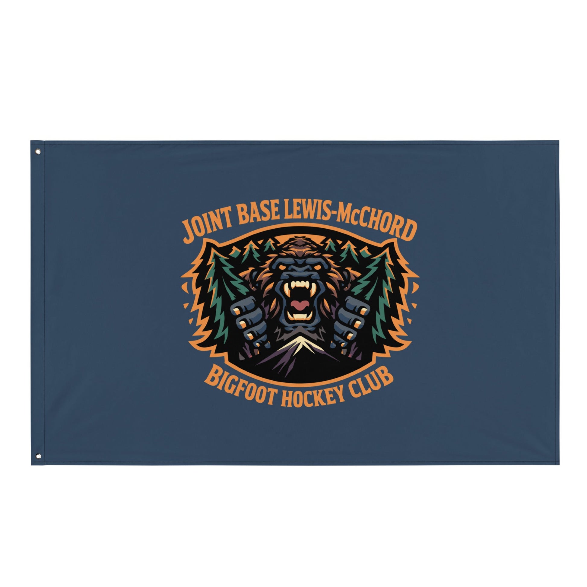 Flag | JBLM Bigfoot Hockey Team | Mascot Logo