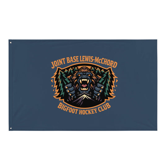 Flag | JBLM Bigfoot Hockey Team | Mascot Logo