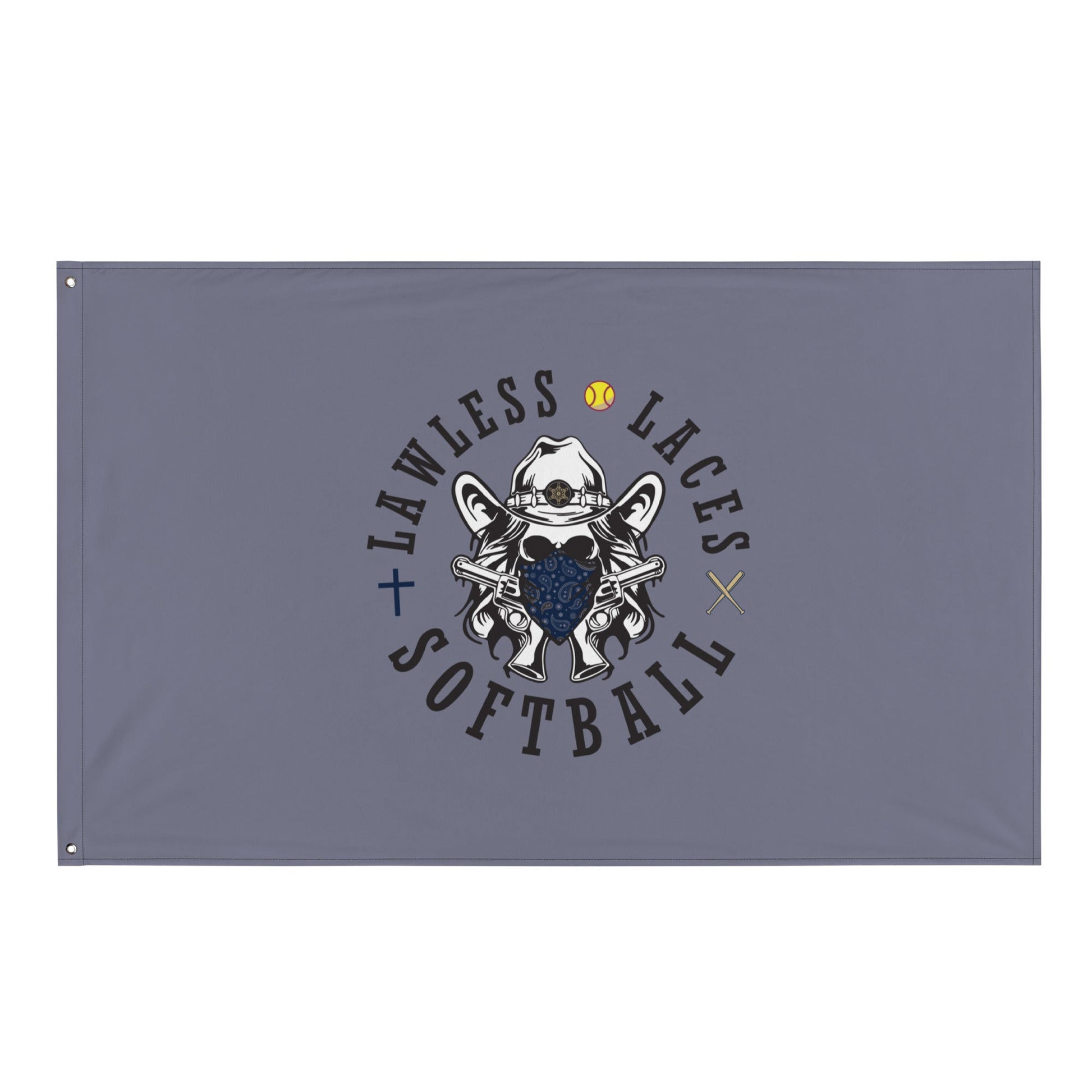 Flag | Lawless Laces Softball | Bandana Mascot Logo