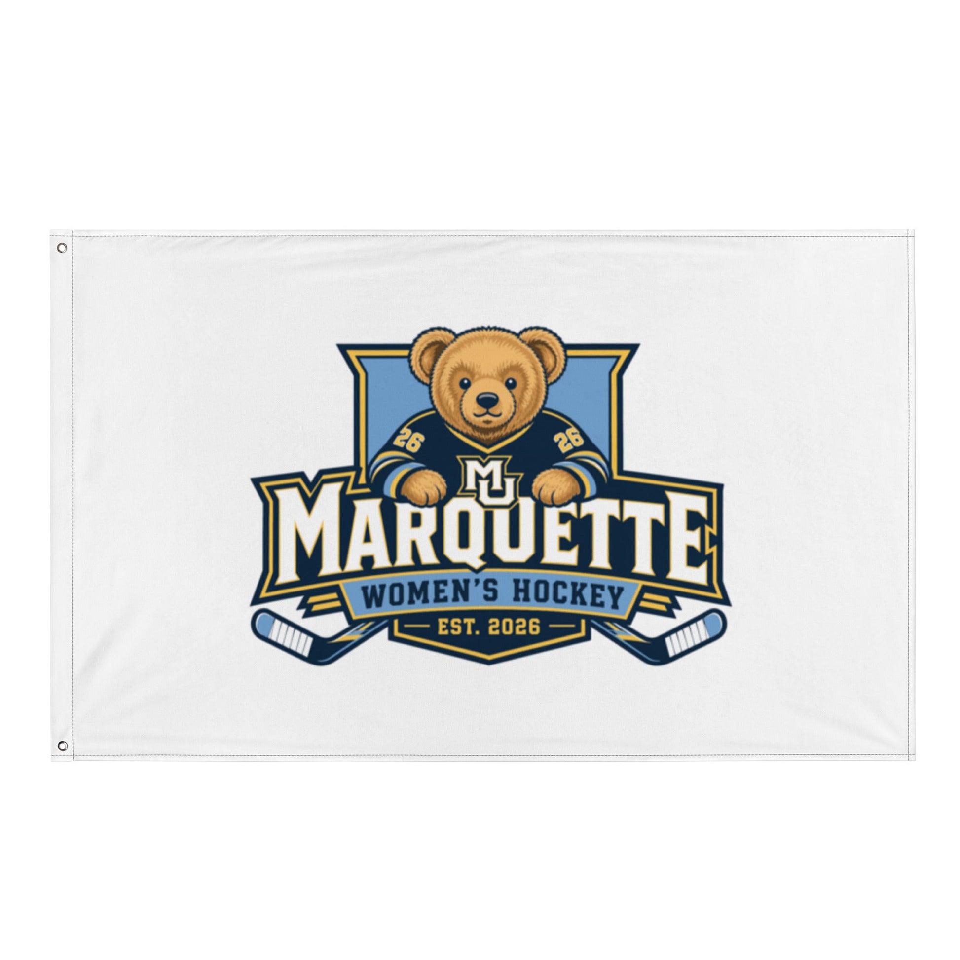 Flag | Marquette University Women's Hockey | Bear Athletics Logo