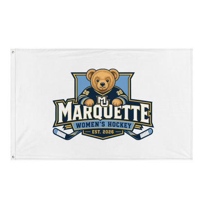 Flag | Marquette University Women's Hockey | Bear Athletics Logo