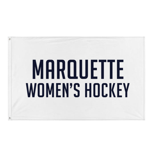Flag | Marquette University Women's Hockey | Collegiate Front Logo