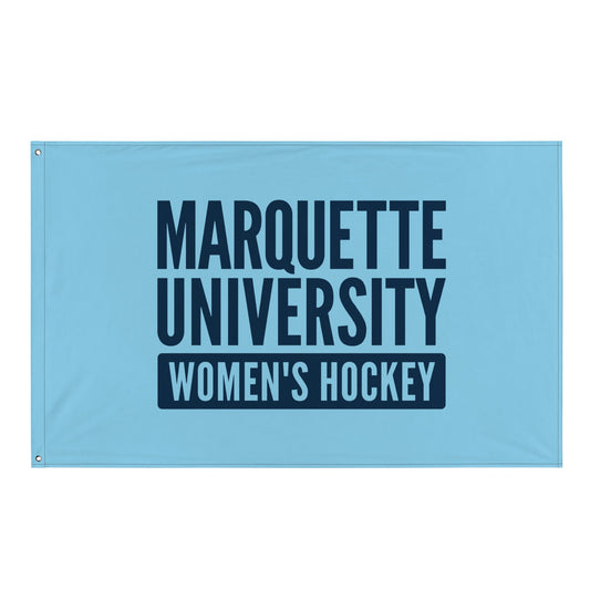 Flag | Marquette University Women's Hockey | Modern Script Logo