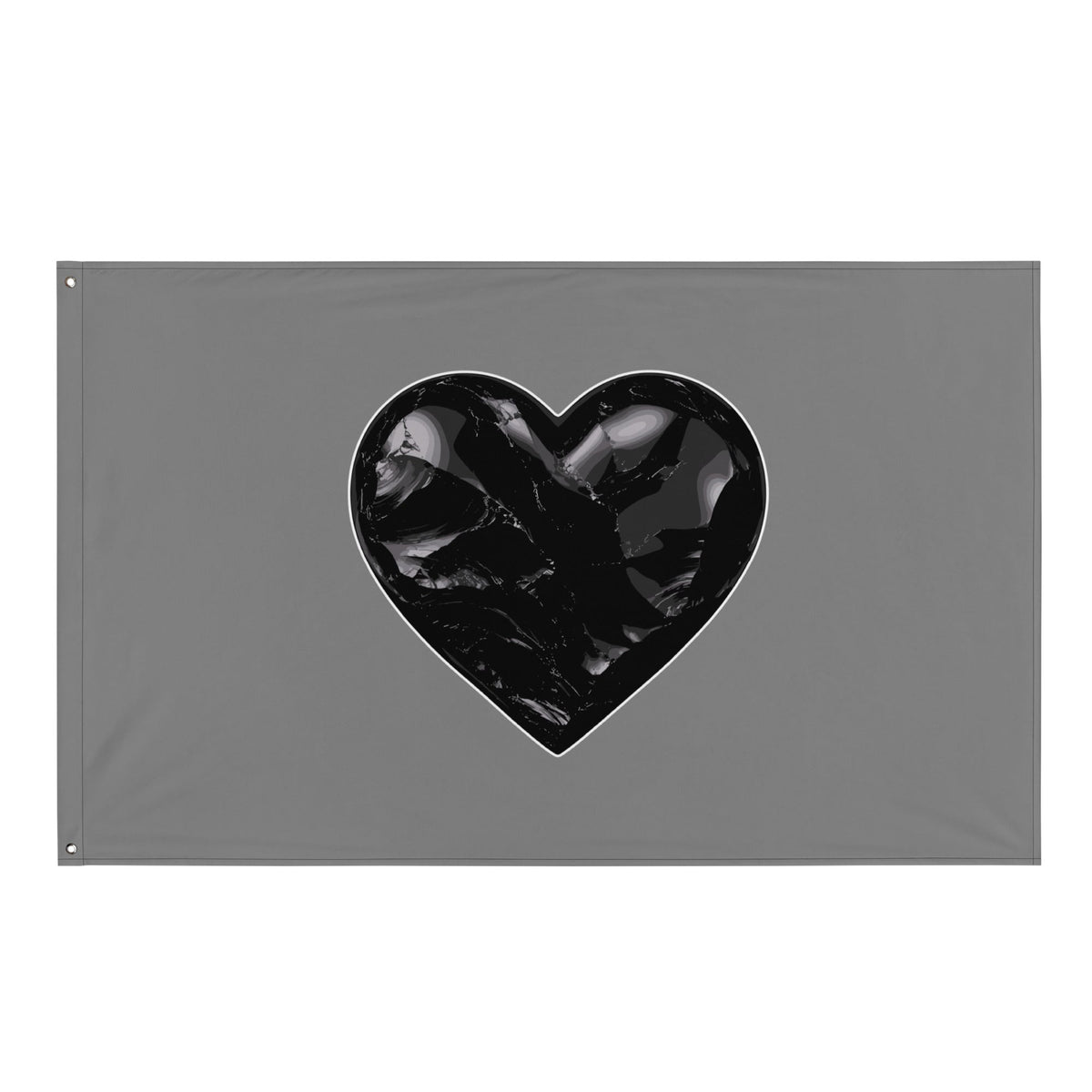 Flag | Obsidian Heartbeat | Heart Crest Logo