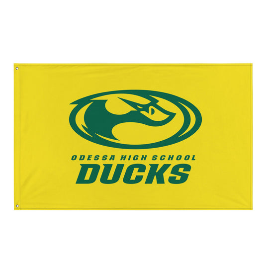 Flag | Odessa Girls Lacrosse | Ducks Green Logo