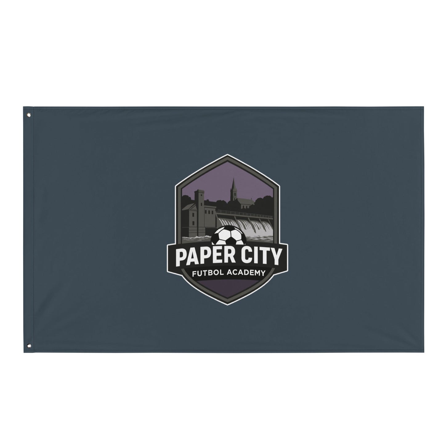 Flag | Paper City Futbol Academy | Vanguard Shield Logo