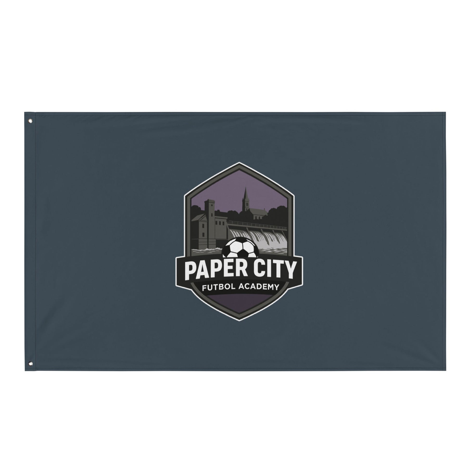 Flag | Paper City Futbol Academy | Vanguard Shield Logo