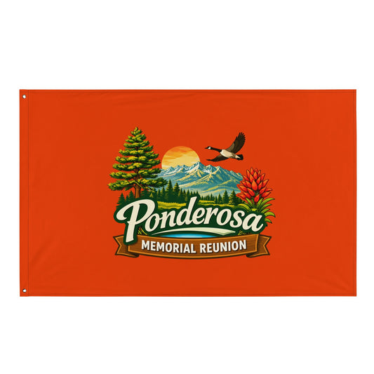 Flag | Ponderosa Reunion | Painted Mountain Crest Logo