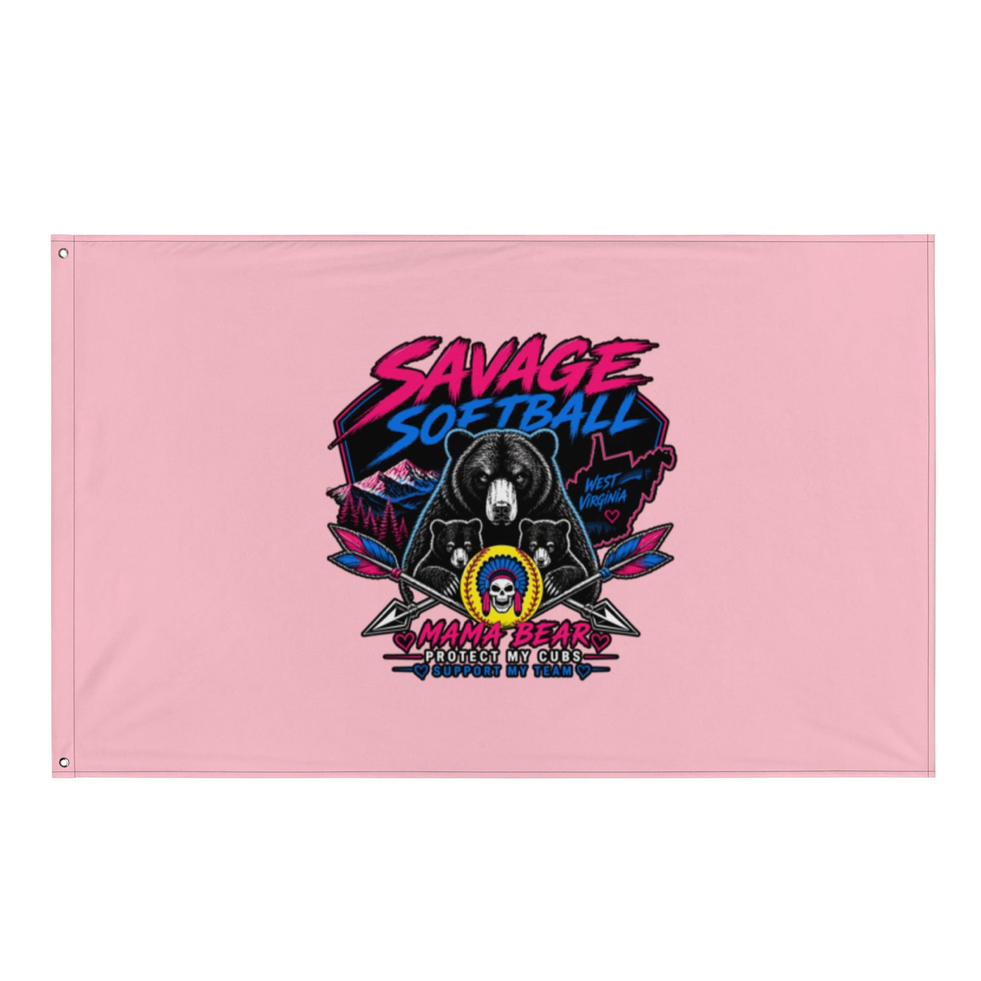 Flag | Savage Softball | Mascot Logo