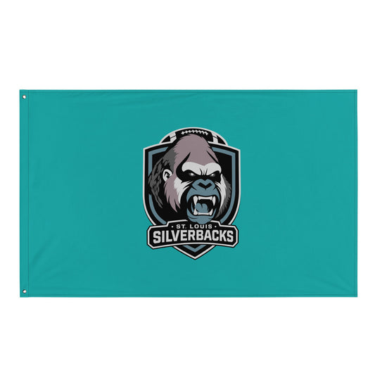 Flag | St. Louis Silverbacks Women’s Football Team | Shield Logo