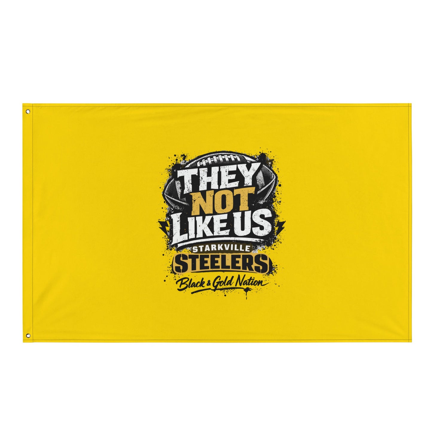 Flag | Starkville Steelers | They Not Like Us Logo
