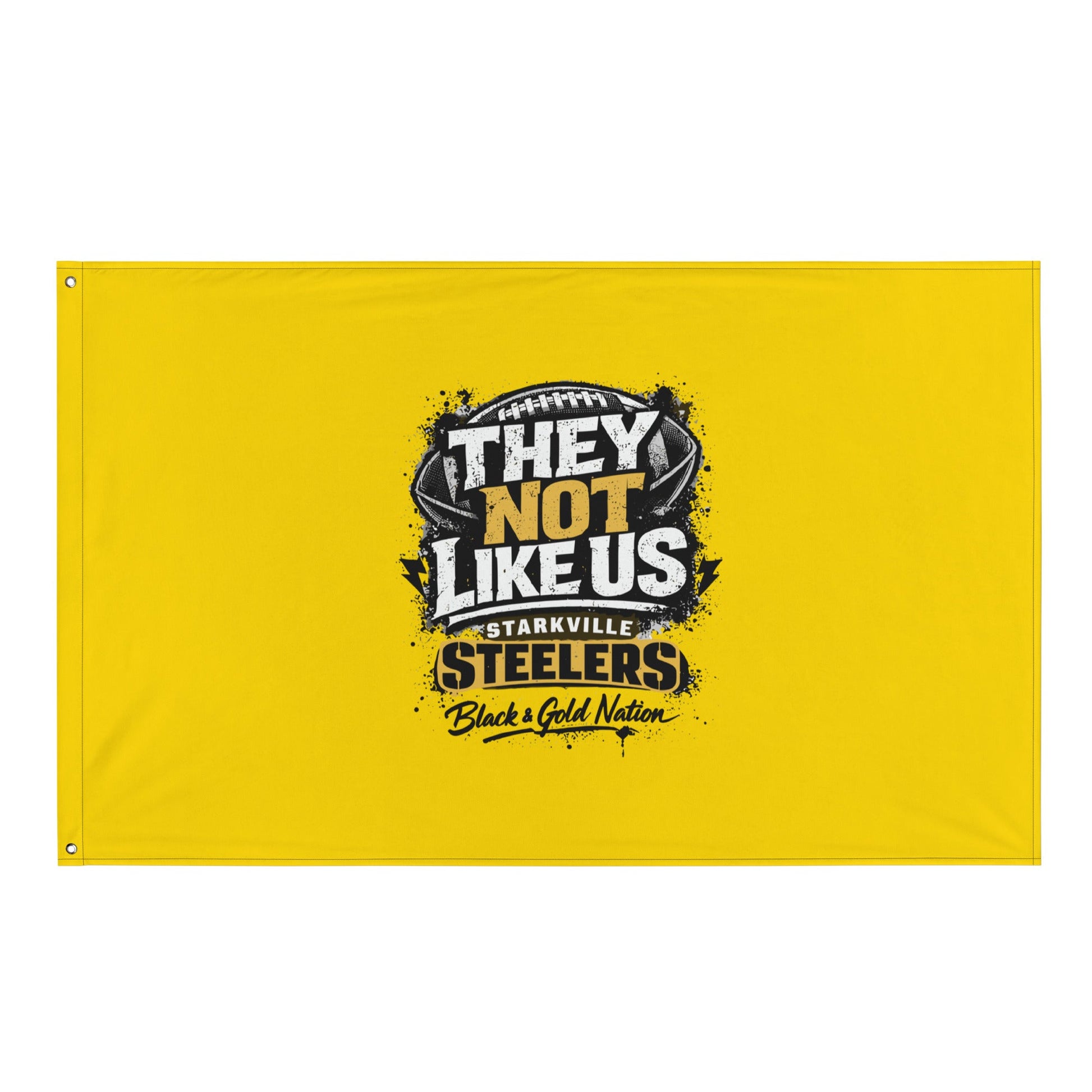 Flag | Starkville Steelers | They Not Like Us Logo