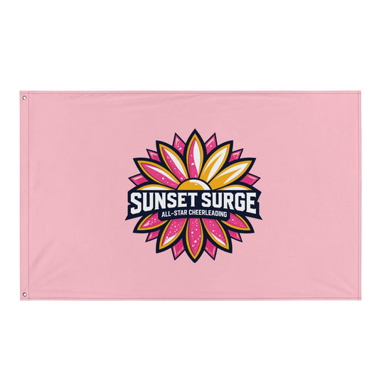 Flag | Sunset Surge All-Star Cheerleading | Bloom Surge Logo